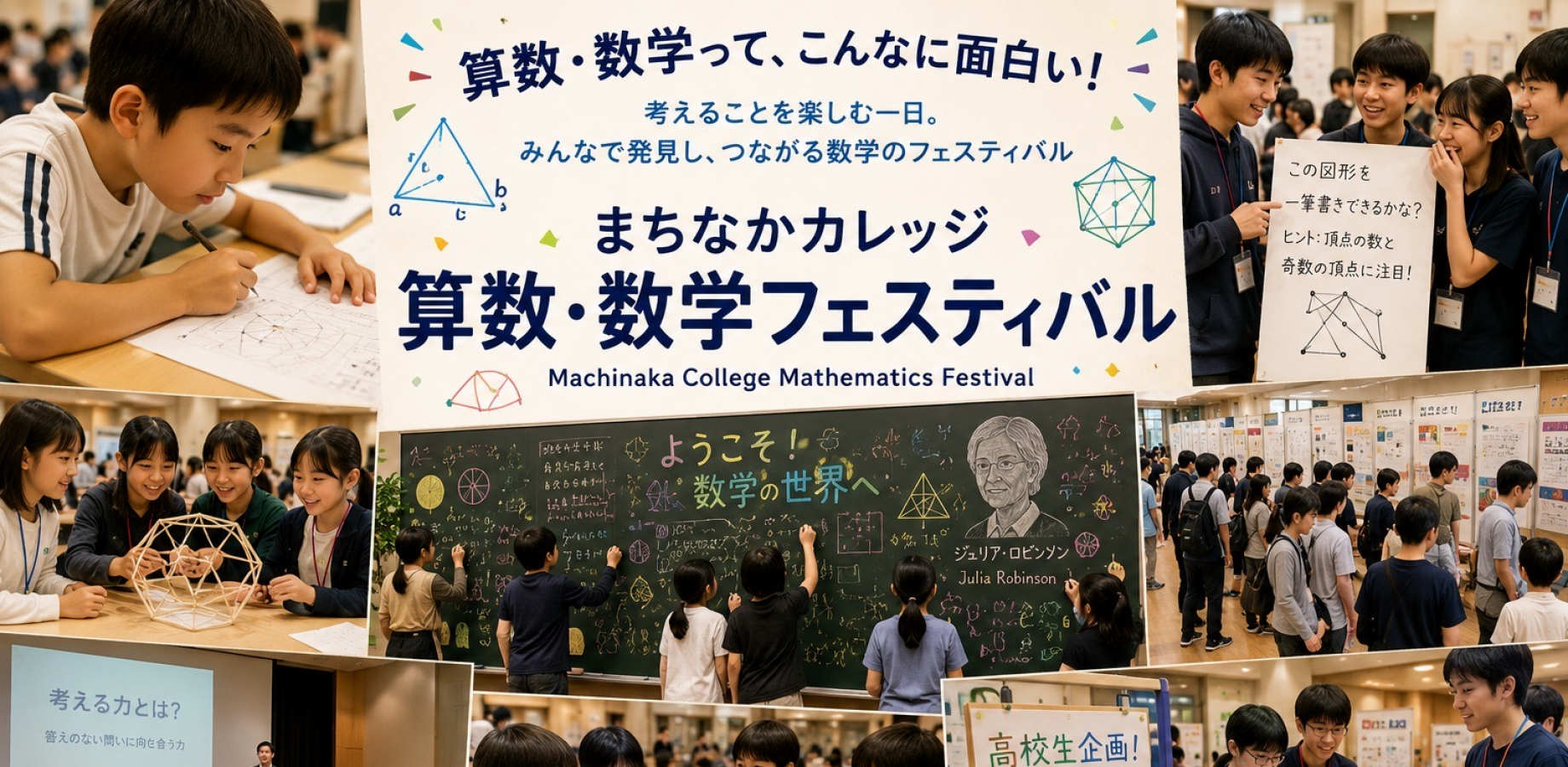 まちなかカレッジ 算数・数学フェスティバル 〜算数・数学でワイワイしよう〜